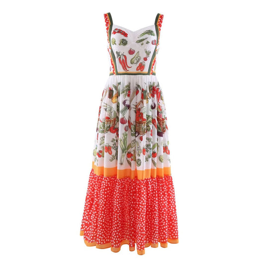 Sweet Sling Dress For Women V Neck Sleeveless High Waist Print Colorblock Mini Dresses Female Summer Clothing