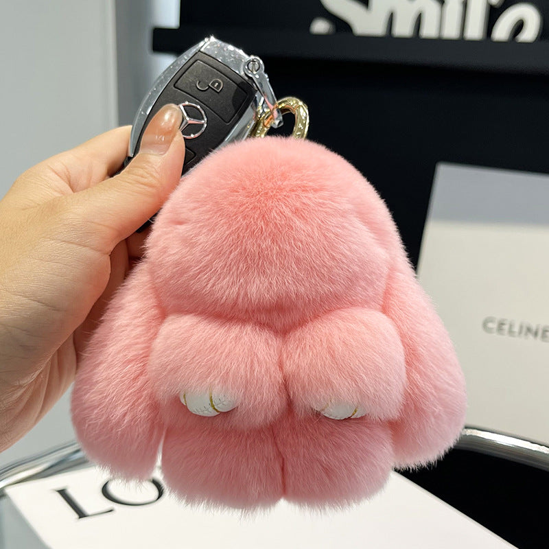 Rabbit Fur Keychain