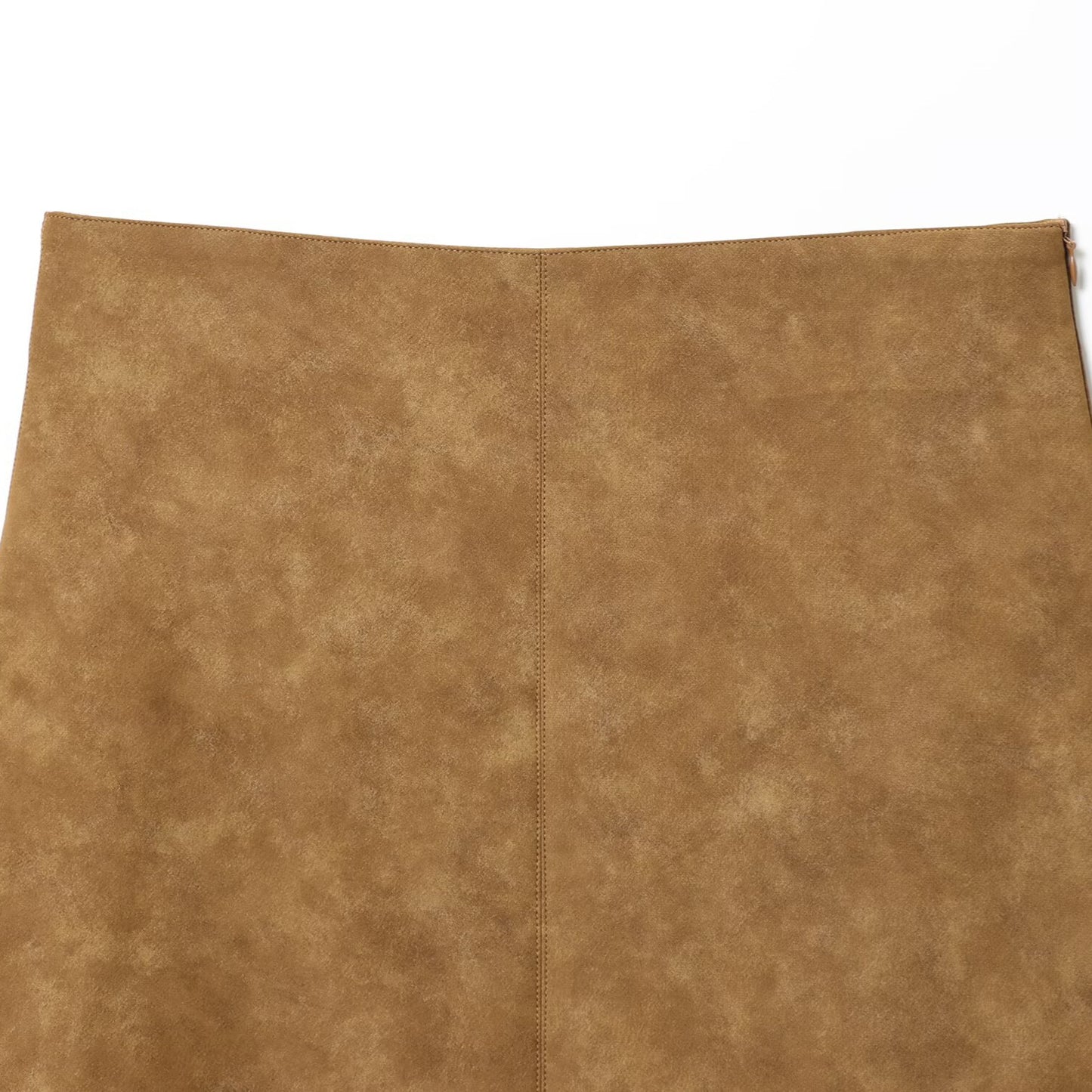 Retro style leather asymmetrical MIDI skirt