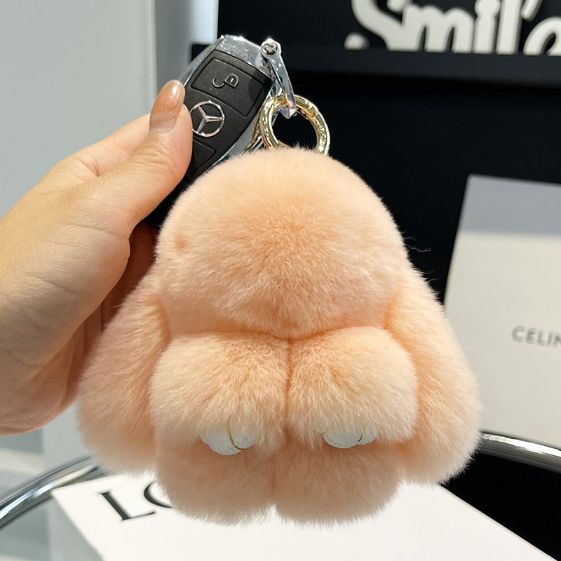 Rabbit Fur Keychain