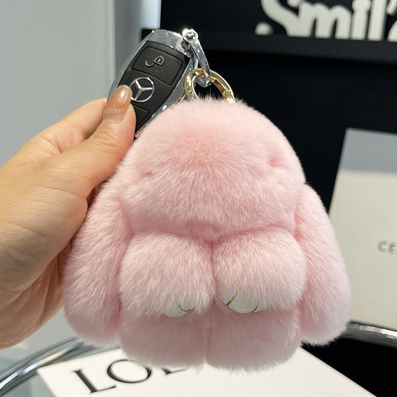 Rabbit Fur Keychain