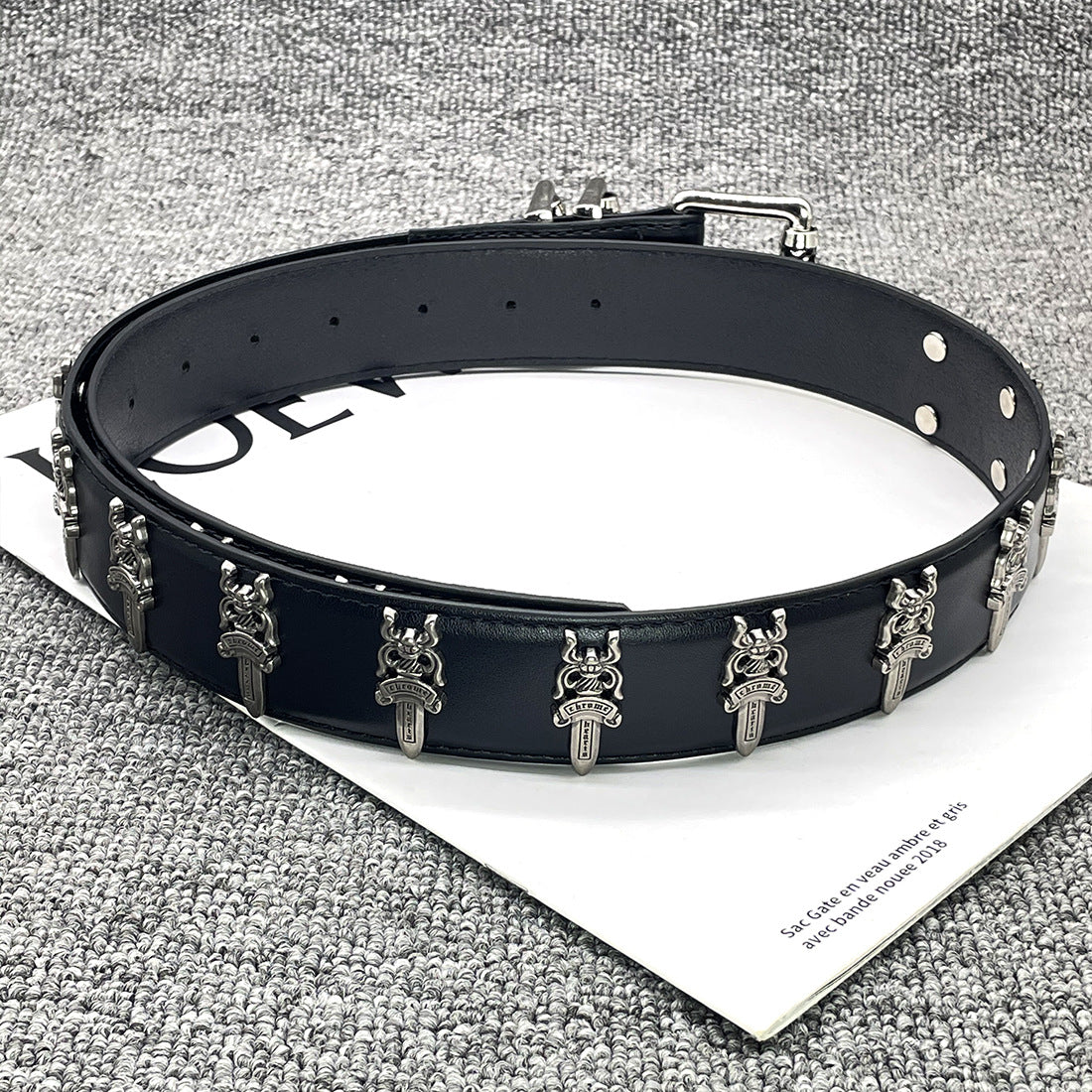 Hollow belt denim belt