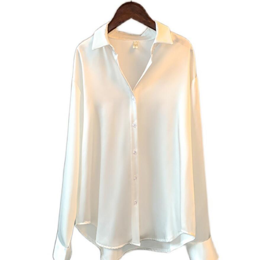 Vintage Shirts Female Buttons Loose Oversized Retro Blouses Tops