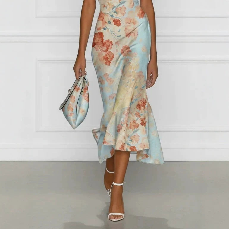 Floral Satin Dress