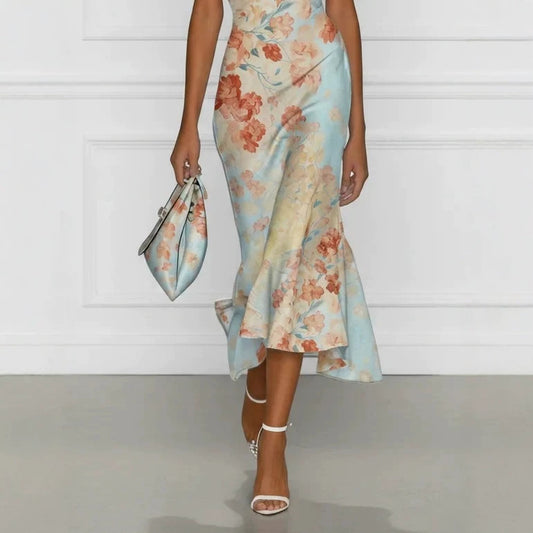 Floral Satin Dress