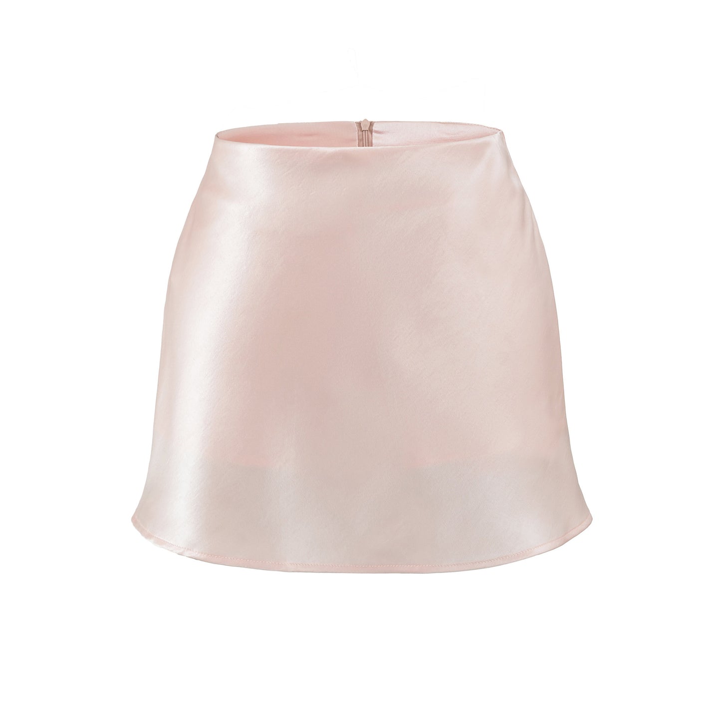 Silk Satin High-Waisted Asymmetrical A-Line Skirt for Women
