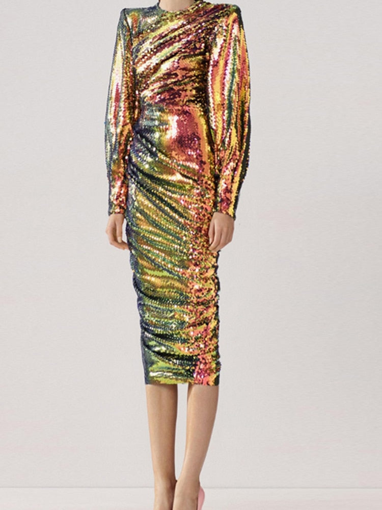 Designer Elegant Midi Dress  13DA2759