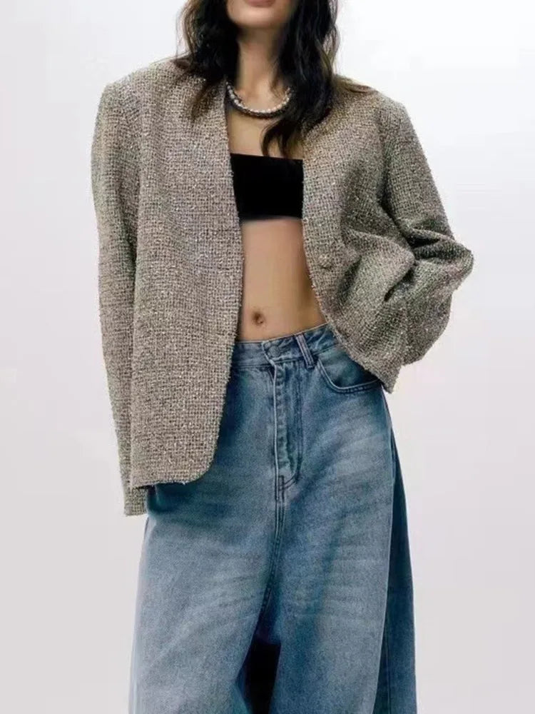 Silk Blazer Jacket
