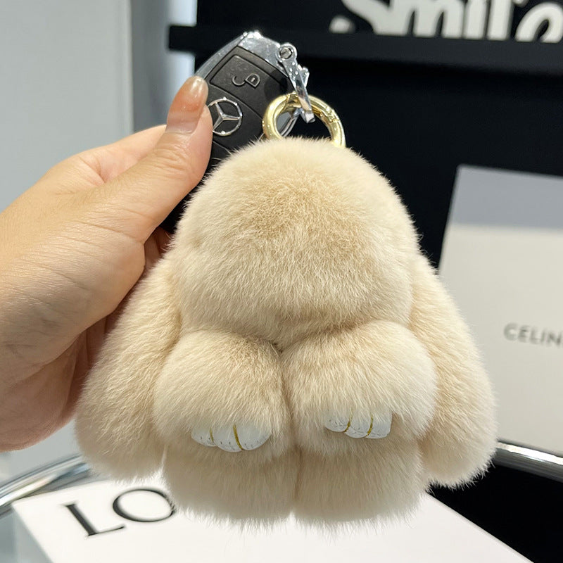 Rabbit Fur Keychain