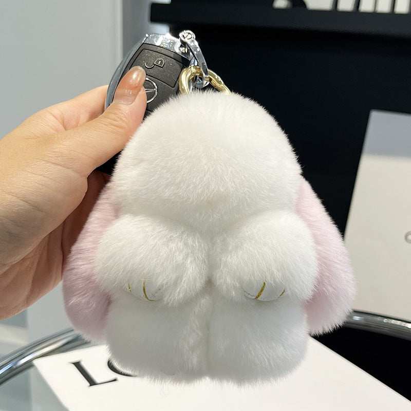 Rabbit Fur Keychain