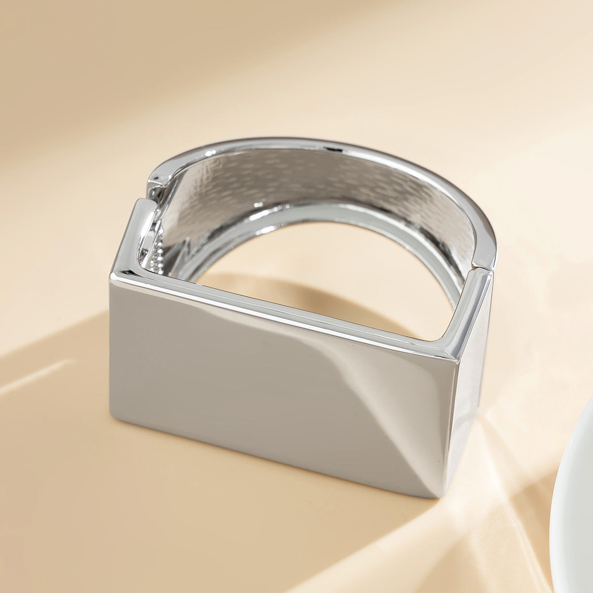 Retro metal square mirror bracelet