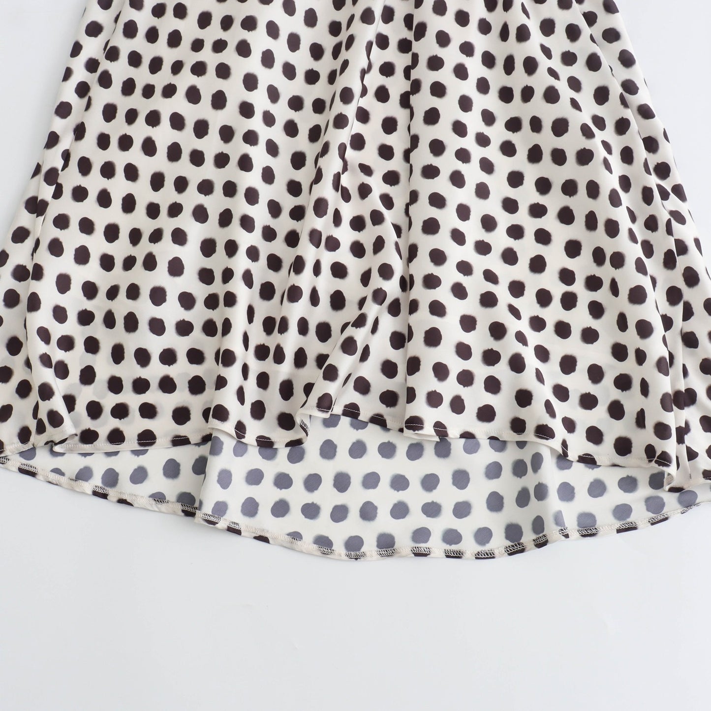 Satin Polka Dot flower embellished dress