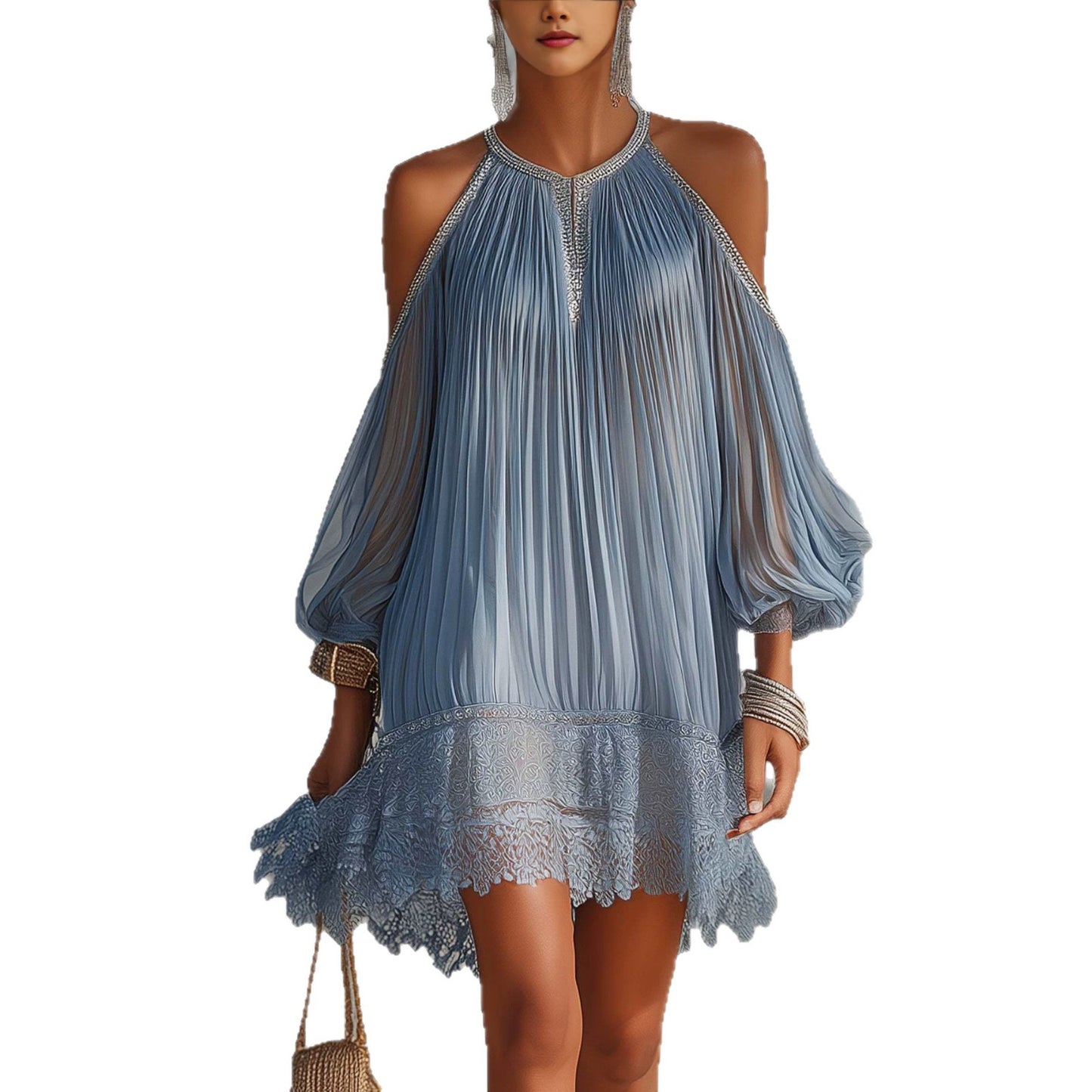 Chiffon Ruffles Dress