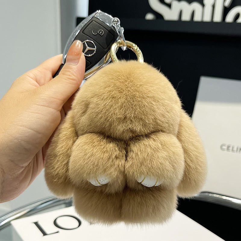Rabbit Fur Keychain