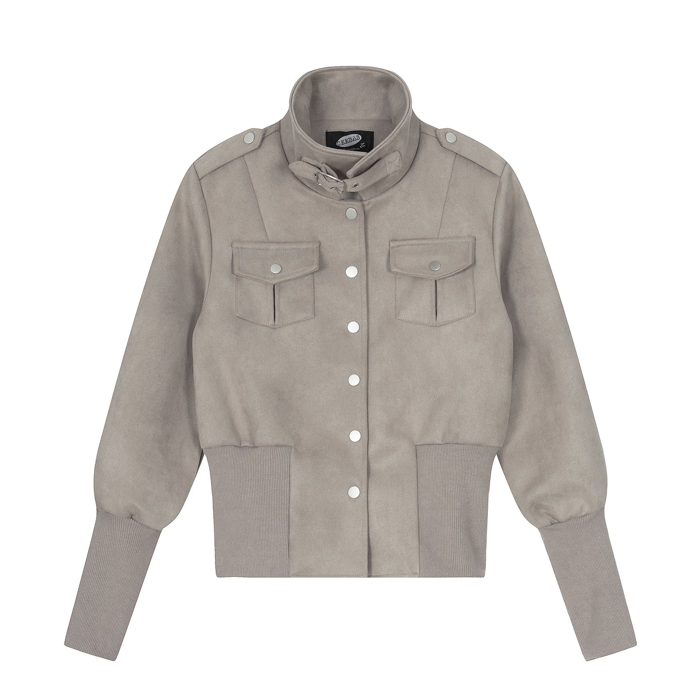 Suede collar short jacket for women