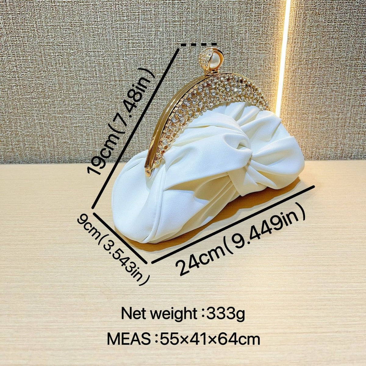 Diamond-embedded Clutch Mini