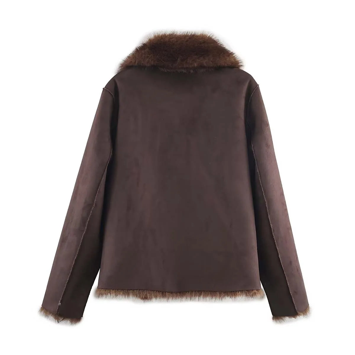 2026 Winter Women's Street Fashion Faux Fur Jackets For Women Long