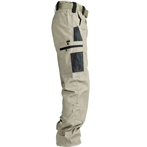 Multi-pocket Work Pants Men Waterproof Straight-leg Cargo Pants