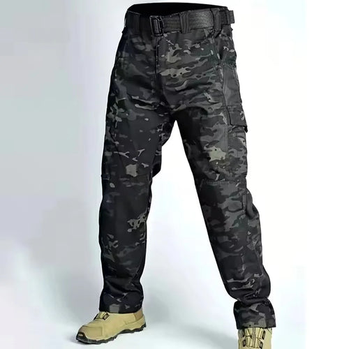 Multi-pocket Work Pants Men Waterproof Straight-leg Cargo Pants