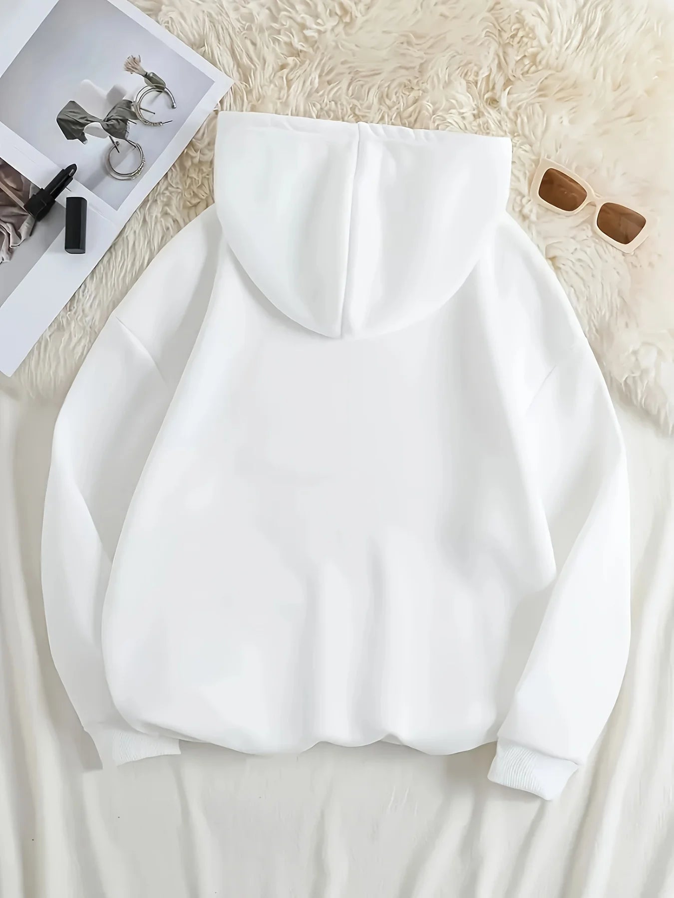 Leopard Print Cherry Letter Printed Women's Autumn Winter Round Neck
