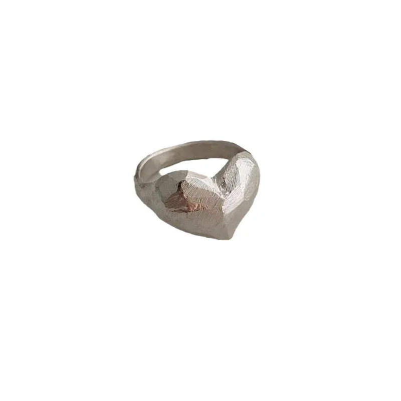 Retro Heart Open Finger Ring