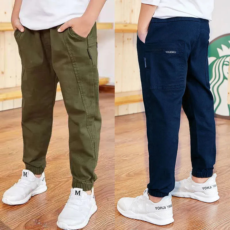 Spring Autumn Cotton Boys Pants Children Trousers Casual Kids Sports