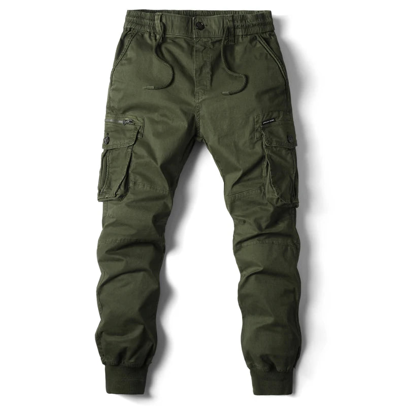 2024 New Cotton Men Cargo Pants Khaki Casual Men Tactical Joggers