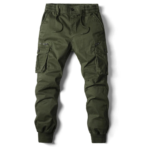 2024 New Cotton Men Cargo Pants Khaki Casual Men Tactical Joggers