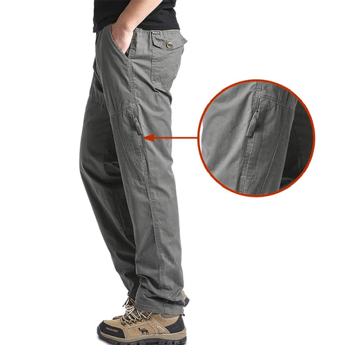 High Quality Men's Cotton Cargo Pants Casual Multiple Pocket Tacitcal