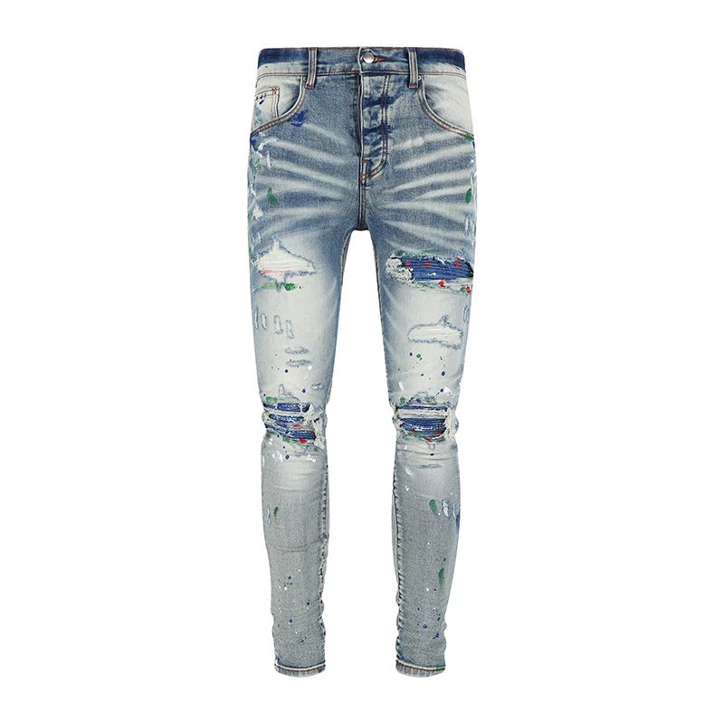 Retro Washed Ripped Jeans