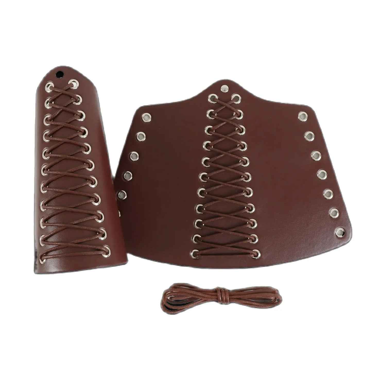 3PCS Medieval Costume Kit Retro Leather Lace up Corset Belts Waist