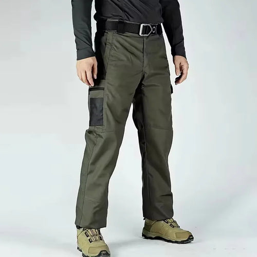 Multi-pocket Work Pants Men Waterproof Straight-leg Cargo Pants