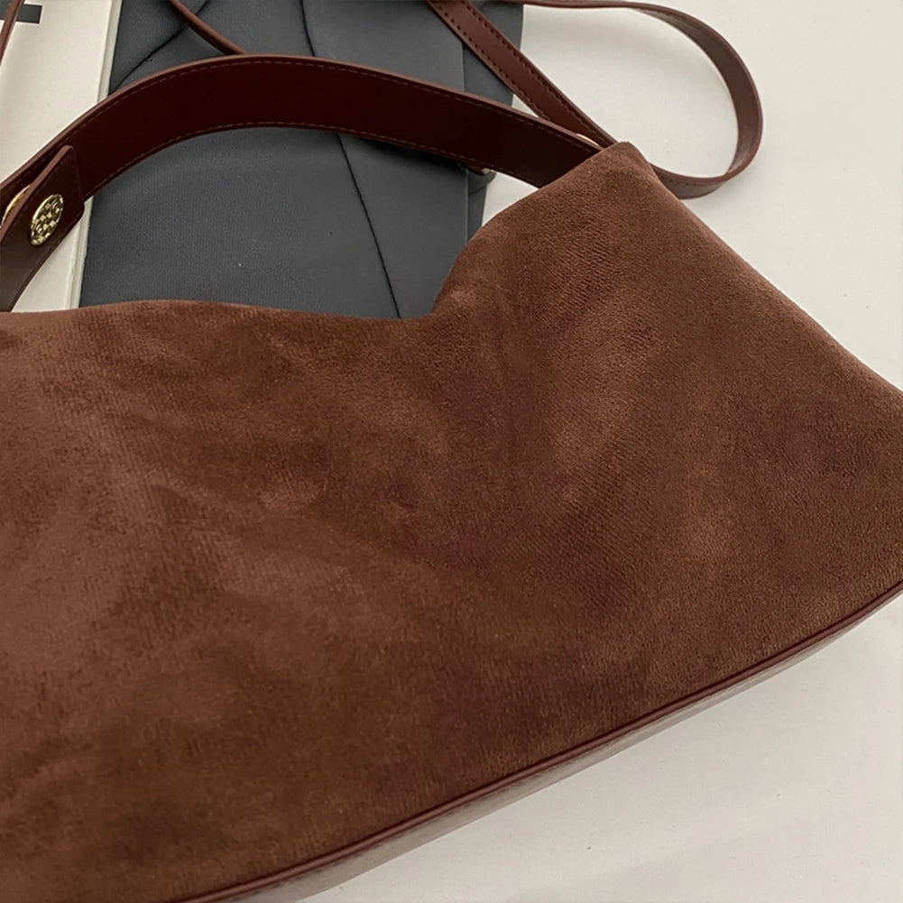 Boston Suede Leather Handbag