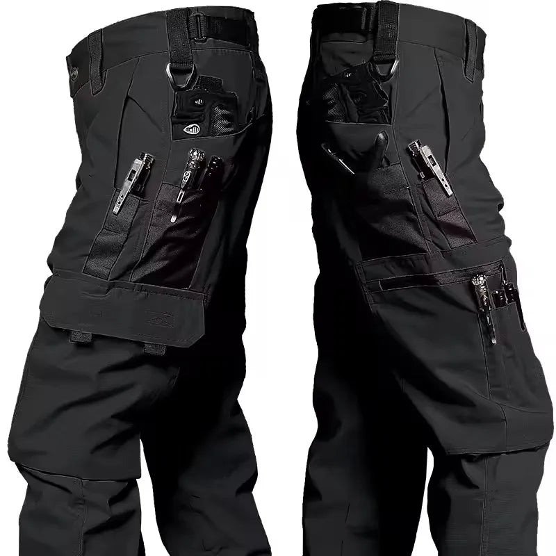 Multi-pocket Work Pants Men Waterproof Straight-leg Cargo Pants