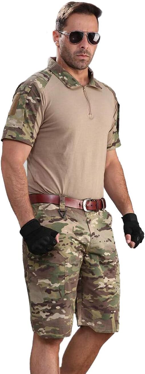 Men's Tactical Cargo Shorts Lightweight Waterproof Ripstop Summer