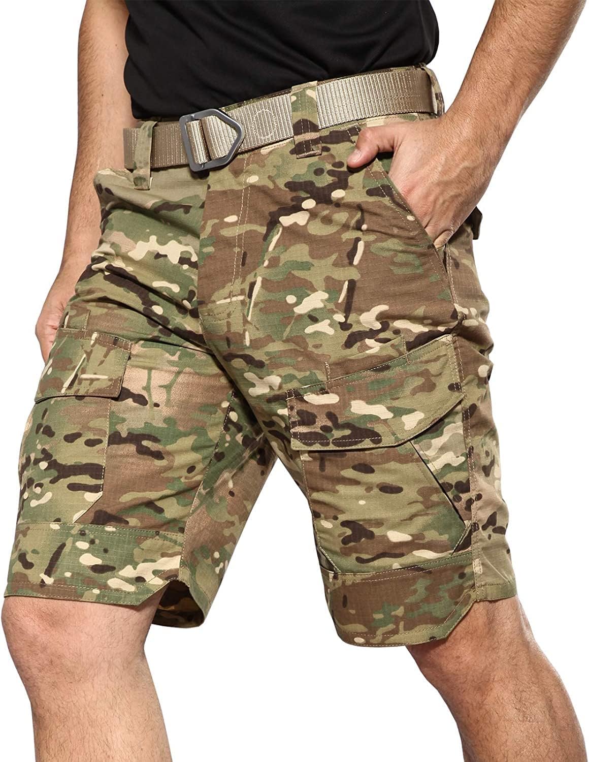 Men's Tactical Cargo Shorts Lightweight Waterproof Ripstop Summer