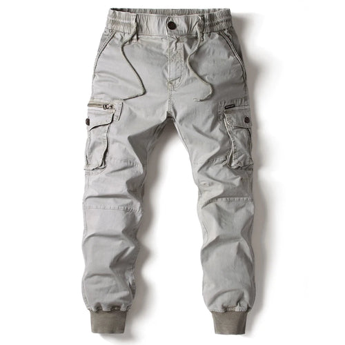 2024 New Cotton Men Cargo Pants Khaki Casual Men Tactical Joggers