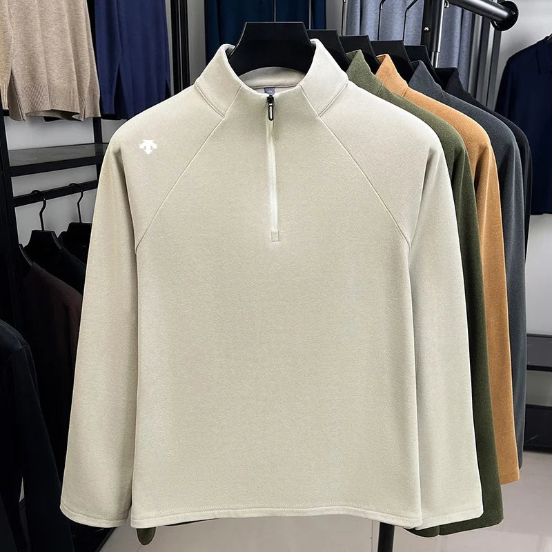 Original Brand Men's Half Zip Print Sweatshirt Fashion Casual Print