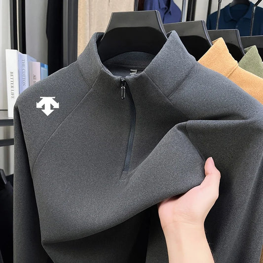 Original Brand Men's Half Zip Print Sweatshirt Fashion Casual Print
