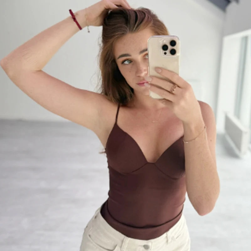 HXAO Burgundy Slip Top Women Summer Sexy Corset Tanks & Camis Fashion
