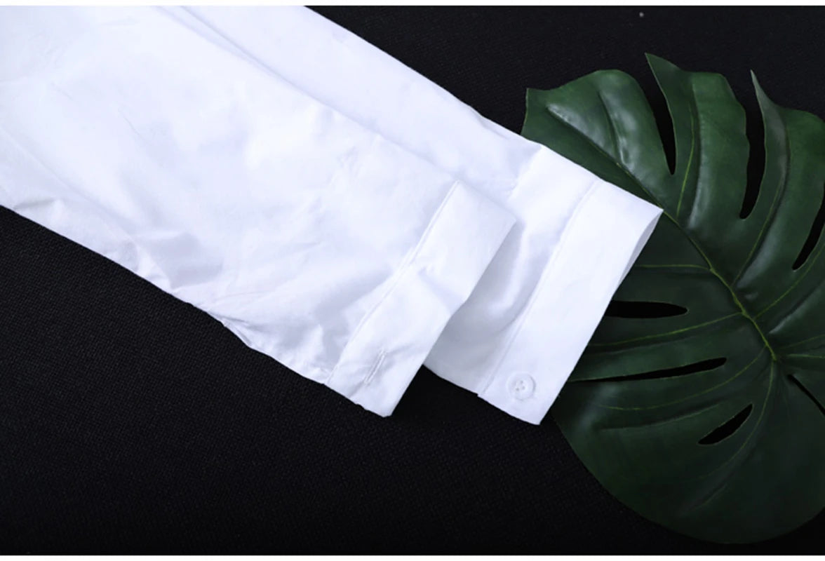Women Embroidery Loose Long White Shirts 2024 Spring Autumn New Casual