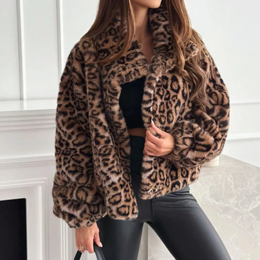 Animal Print Female Coat