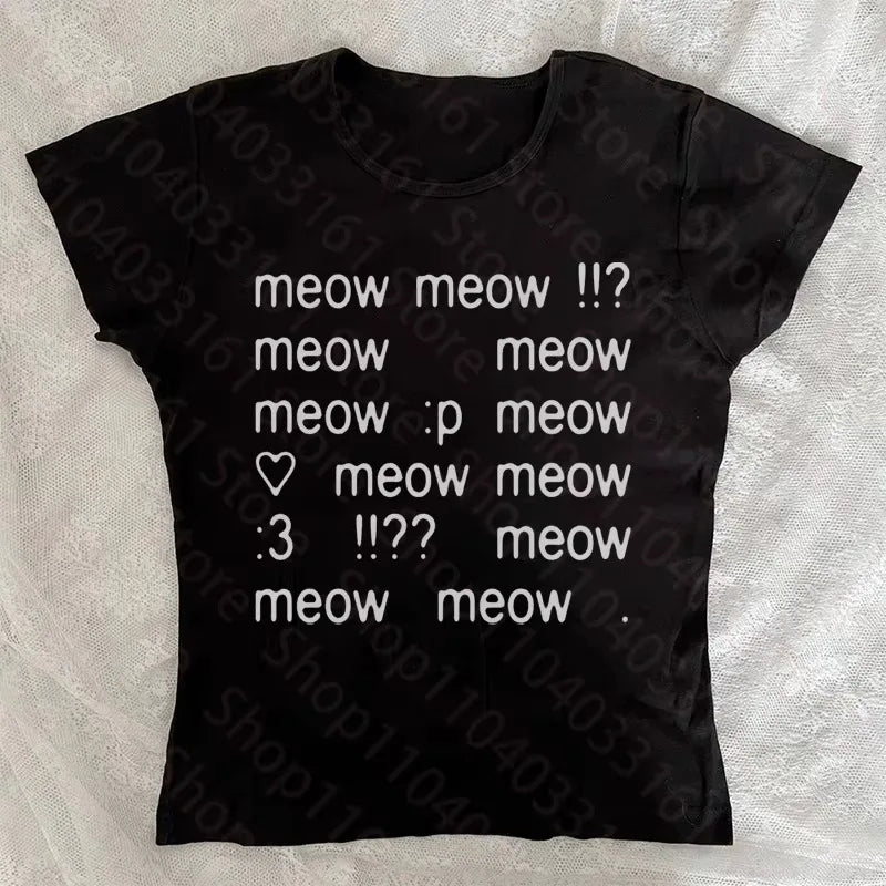 Letter Graphic Print Grunge Vintage Short Sleeve T-Shirt Y2k Style