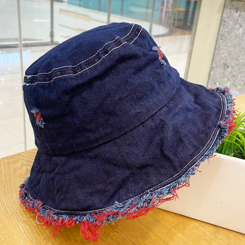 Retro Women's Denim Fisherman Hat for Sun Protection