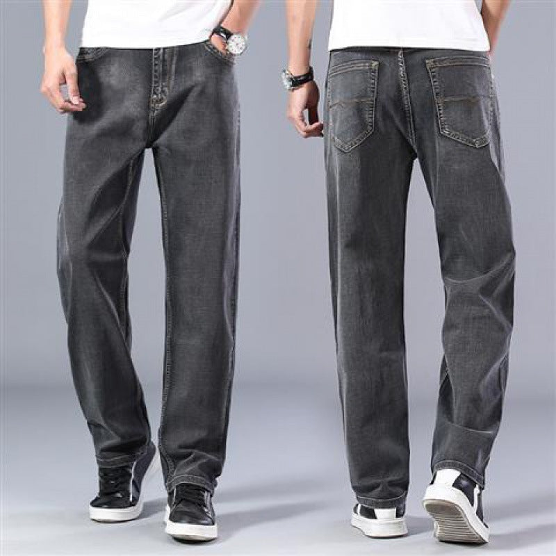 Men's Casual Loose Fit Straight Jeans