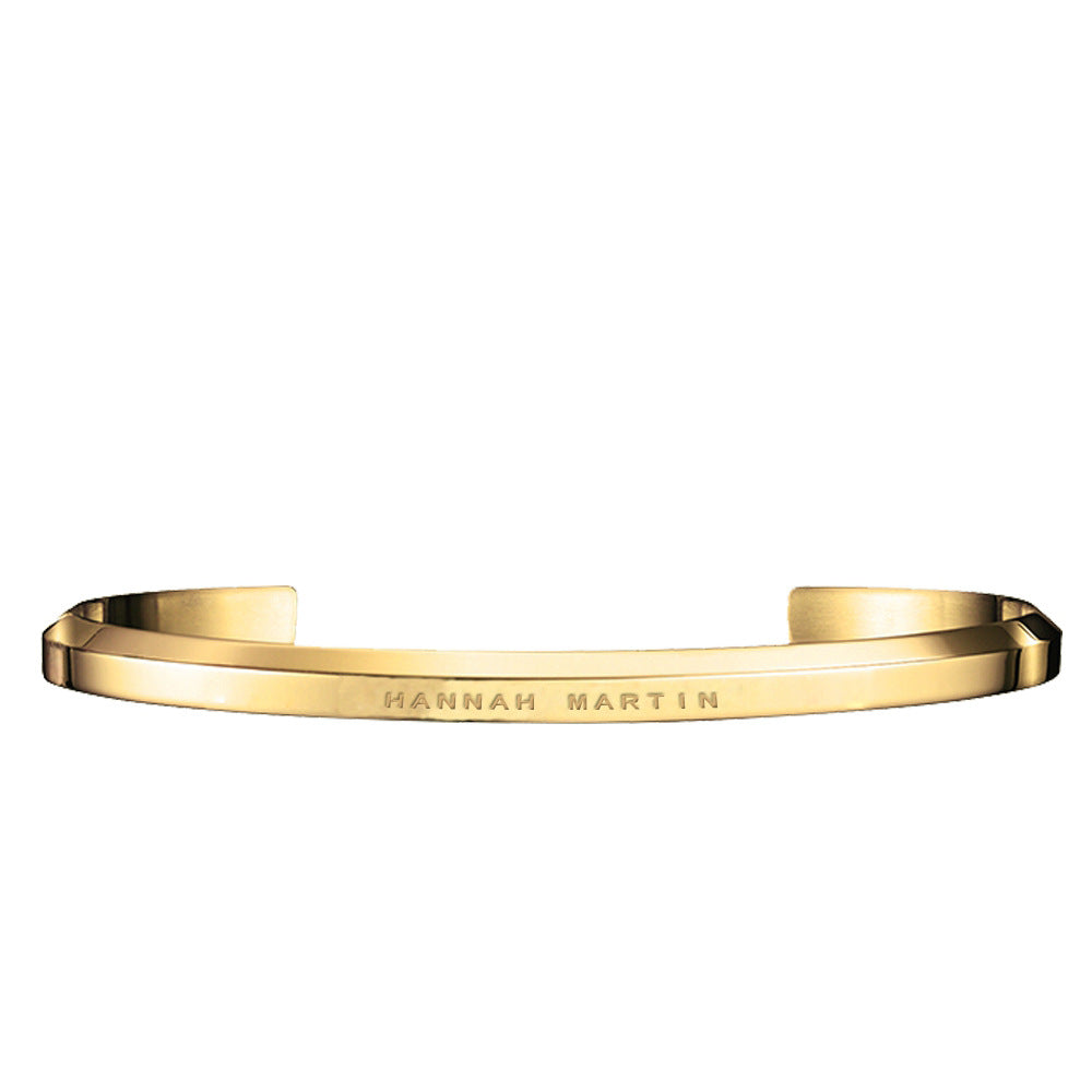 Titanium Steel Korean Style Open Bangle Bracelet