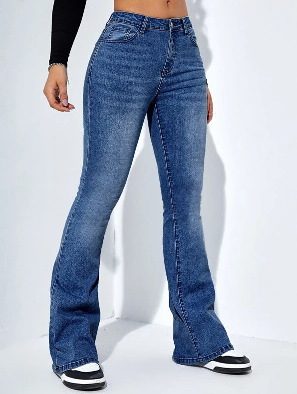 Casual High Waist Boot cut Denim