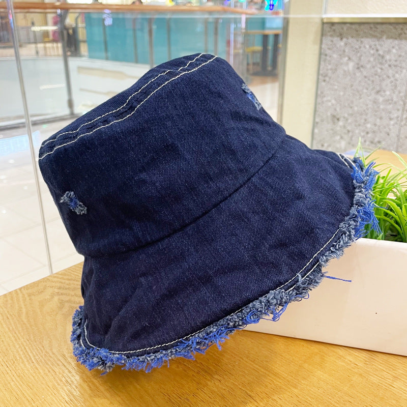 Retro Women's Denim Fisherman Hat for Sun Protection