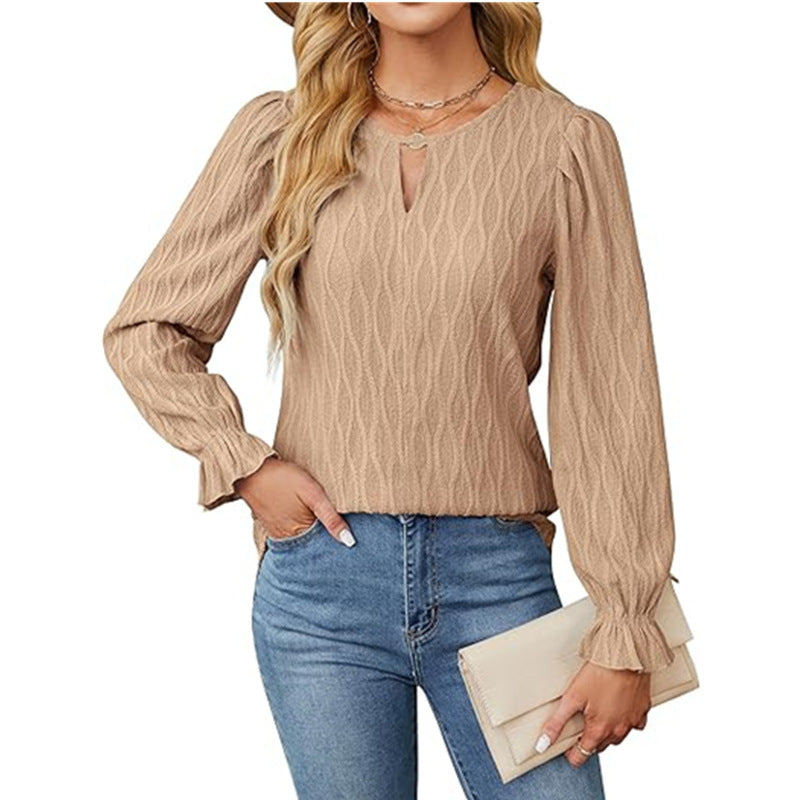 Round Neck Long Sleeve Top