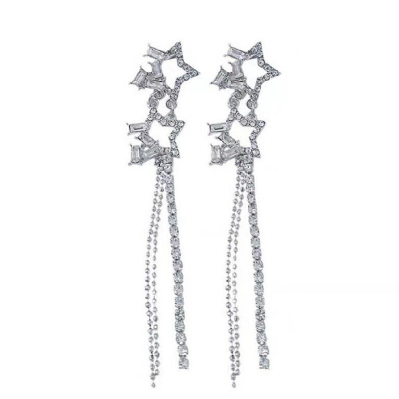 Water Drop Tassel Earrings